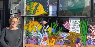 Festive window art inspired by Paddington star's debut novel