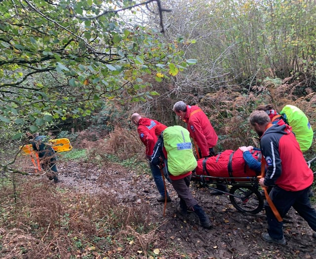 Man with fractured ankle rescued by team at Walkhampton