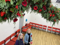 Giant Poppy Appeal garland opens to the public on Saturday.