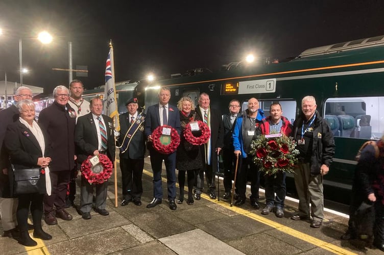 Veterans at Battling On with handmade poppies