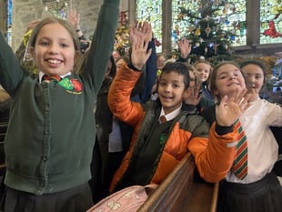 Children sing for Christmas Tree Festival