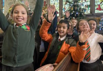Children sing for Christmas Tree Festival