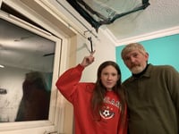 Vulnerable girl forced from bedroom by leak