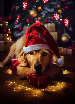 Festive dog