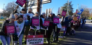 'Emotional' picket line outside Derriford Hospital as nurses walk out