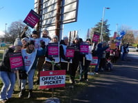 'Emotional' picket line outside Derriford Hospital as nurses walk out