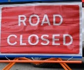 Road closed at Monks Cross to Sevenstones junction