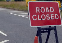 Crowndale Road, Tavistock closed due to flooding
