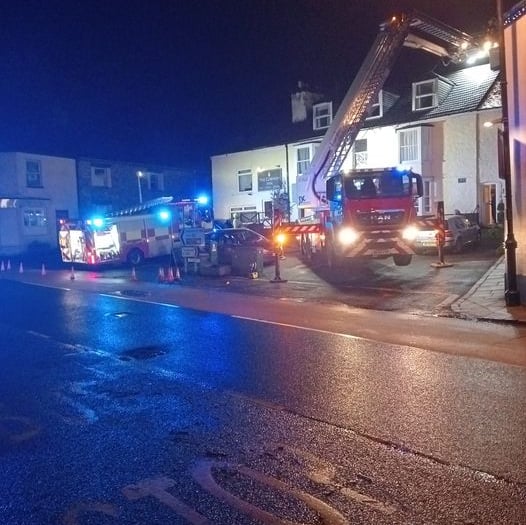 Chimney Fire at Cornish Inn Gunnislake