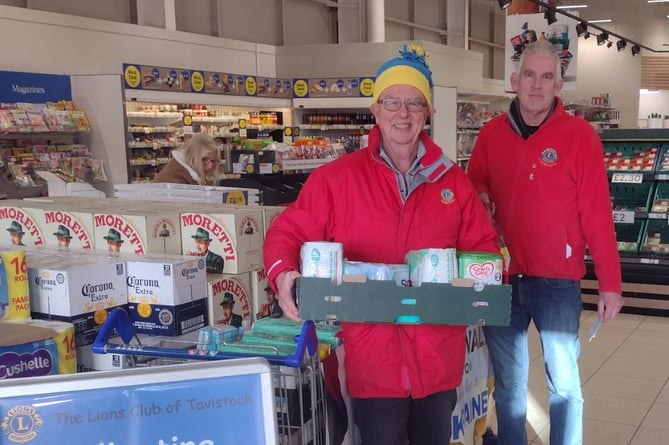 Tavistock Lions collect aid for next week's aid convoy to Ukraine