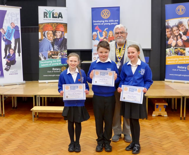 Tavistock Rotary Club Youth Speaks winners