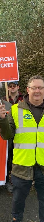 Doug Jones with fellow striking PCS members
