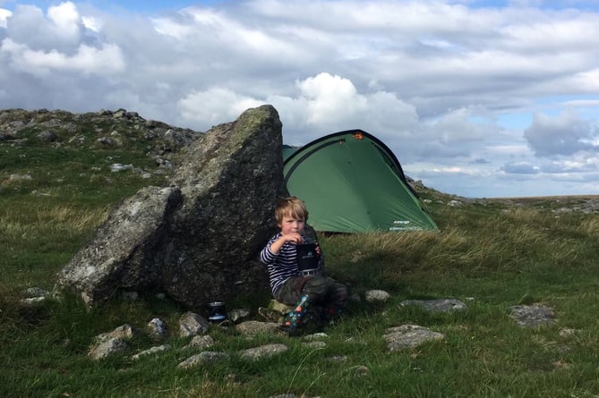 wild camping with child