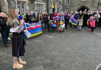 Ukrainian war marked by West Devon vigil