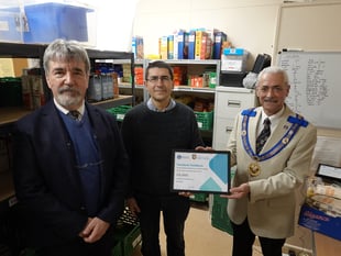 Donation covers foodbank costs for four months