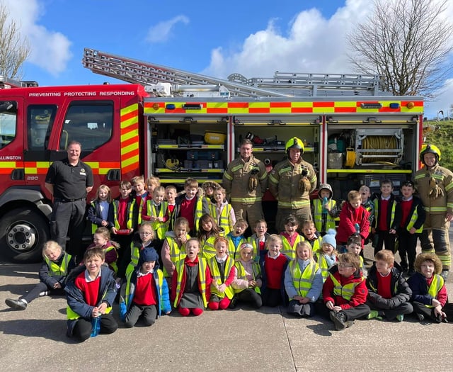 Local school children visit Callington Community Fire Station
