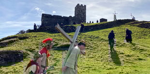 Easter Crucifixion drama on Dartmoor tor


