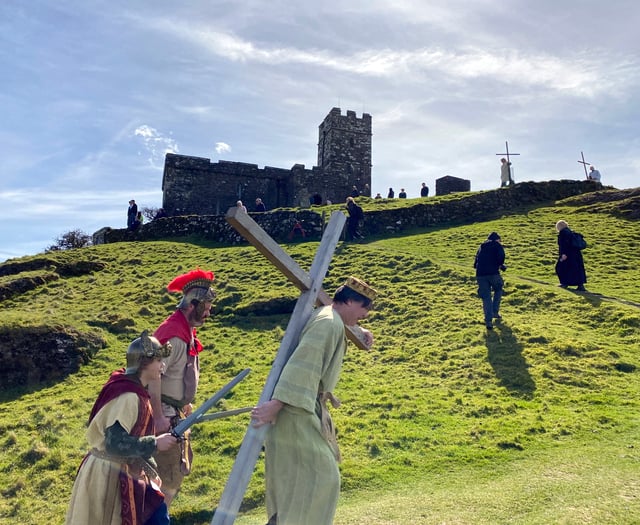 Easter Crucifixion drama on Dartmoor tor


