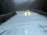 Floods hit Dartmoor road