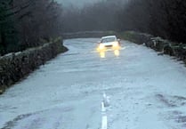 Floods hit Dartmoor road
