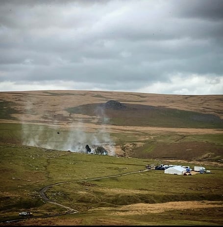 Filming at Ditsworthy Warren House by Hayley White
