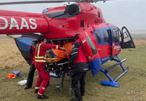 Injured walker airlifted off Dartmoor