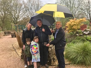 Tavistock Sensory Garden Easter Trail winner receives her prize