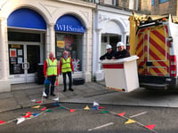 Coronation bunting goes up in Tavi