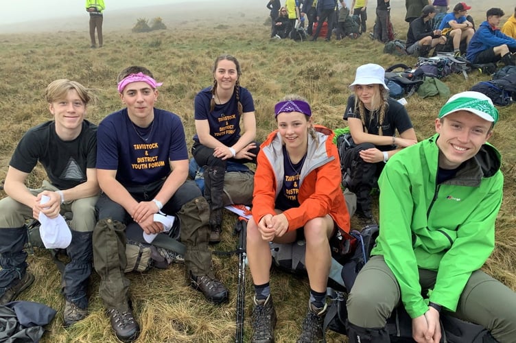 Tavistock and District Youth Forum 55 mile team
