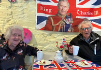 Patriotic couple 's Coronation cream tea 