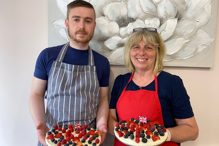 Jan Wickett and Ian Ward make Coronation lunch at Abbeyfield