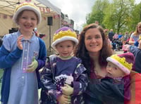 Family fun at Tavistock's Coronation street party today