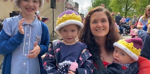 Family fun at Tavistock's Coronation street party today