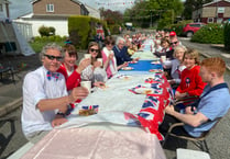 Streets and residents decked out in red, white and blue