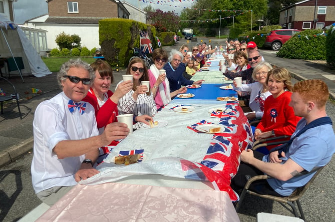 Residents of Orchard Close enjoy their street party