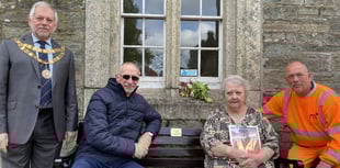 Widow unveils bench in tribute to her husband