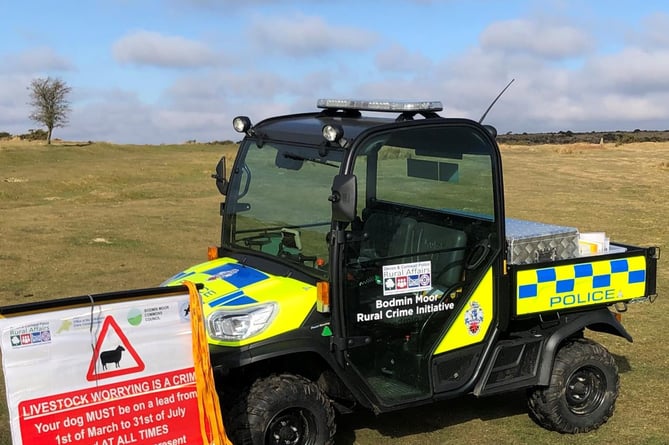 An all-terrain vehicle like the one being used by Devon and Cornwall Police on Exmoor and in other rural areas.