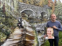 Garden mural tribute to lost wife