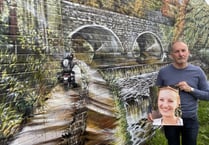 Garden mural tribute to lost wife