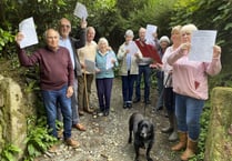 Villagers gathering path safety petition