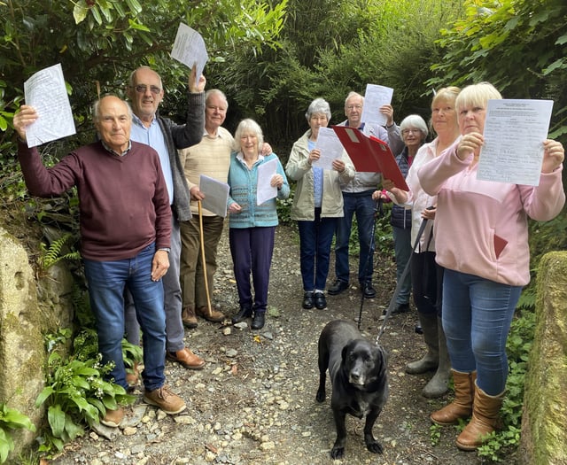 Villagers gathering path safety petition