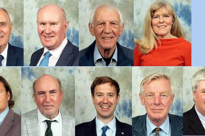 Devon.'s ruling cabinet is dominated by men (Images: DCC)(may 2023)