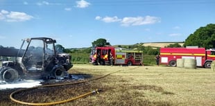 Tractor destroyed in farm fire