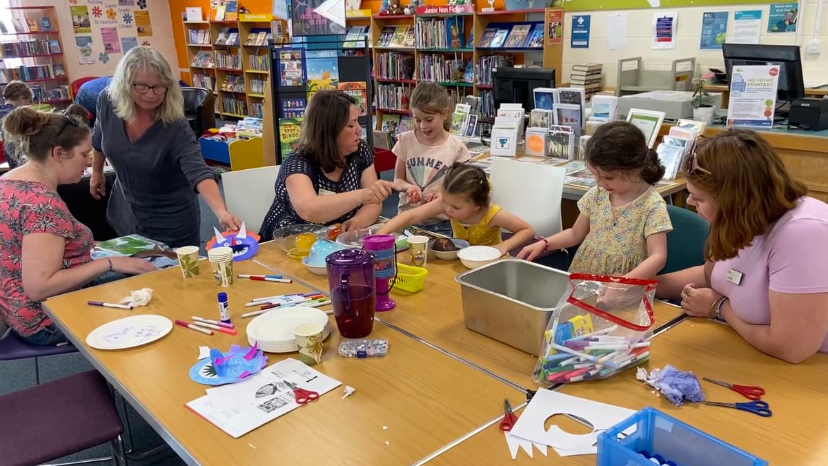 Youngsters enjoy dinosaur fun afternoon at Tavistock Library ...