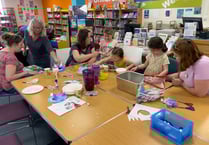 Youngsters enjoy dinosaur fun afternoon at Tavistock Library