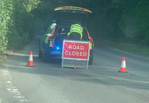Crash shuts road between Tavistock and Lamerton