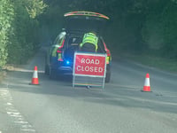 Crash shuts road between Tavistock and Lamerton