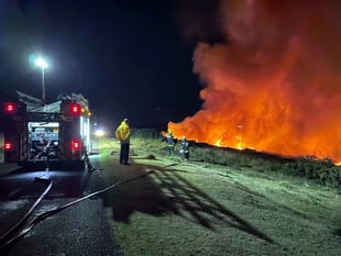 Wildfire warnings in hot dry weather