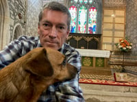 Two go ‘champing’ in a village church