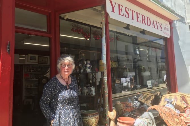 Gill Abbots deals in cash only at her shop on Brook Street, and says the bank closure is a blow to traders like her
